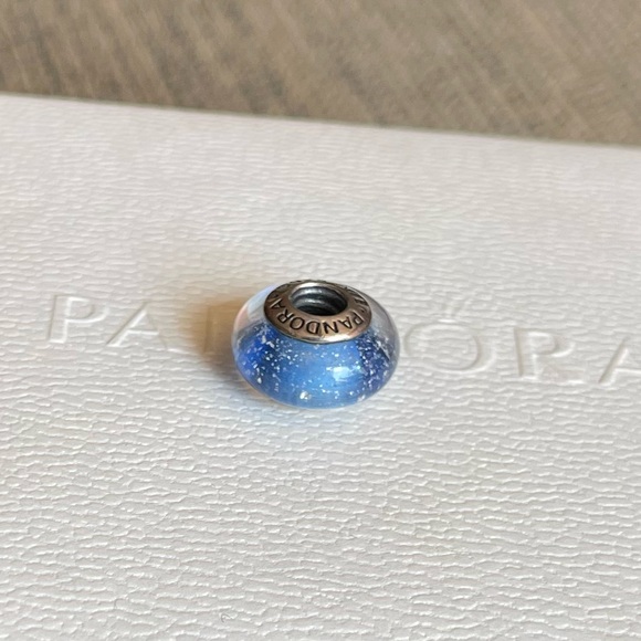 Retired Pandora Cinderella's Signature Blue Murano
Glass Disney Princess Charm - Picture 7 of 8